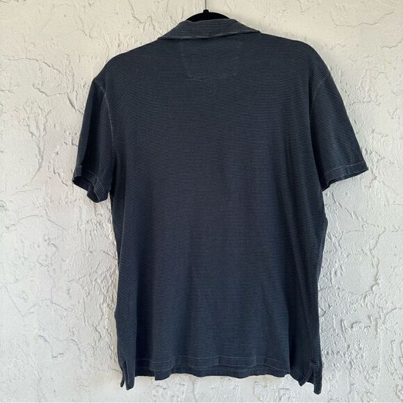 JOHN VARVATOS Stripe Polo Shirt Mens Size Medium Preppy - Picture 3 of 5